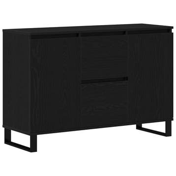 Dressoir Zwart Eiken 101cm | Retourdeal 35% Korting, Huis en Inrichting, Kasten | Dressoirs, 100 tot 150 cm, Modern, Industrieel, Minimalistisch