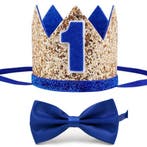 2-delige eerste verjaardag set met hoedje en vlinderdas, Verzenden, Nieuw