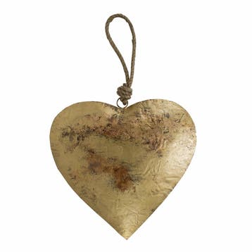 hart goud touw 31cm, Verzenden, Nieuw
