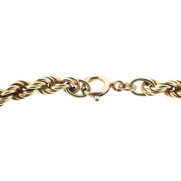 Exclusief gouden gedraaide schakelcollier (Ketting), Ophalen of Verzenden, Gebruikt, Goud, Goud