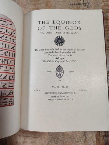 Aleister Crowley - The Equinox of the Gods - 1955, Antiek en Kunst