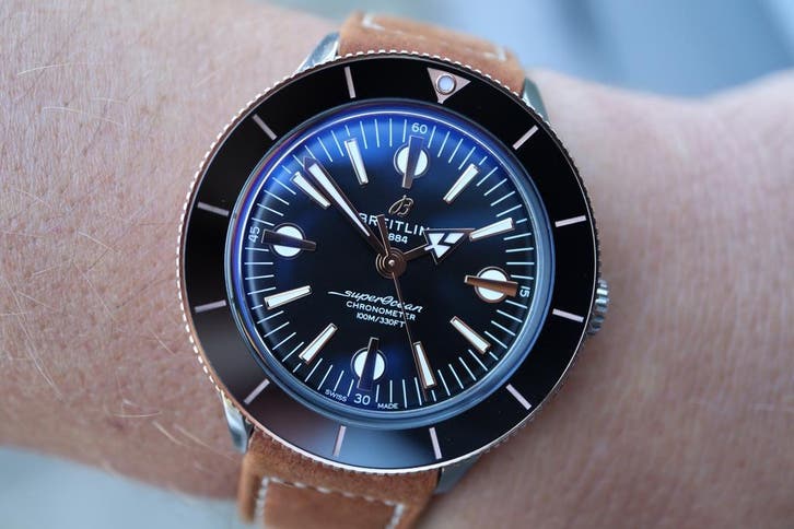 Horloge Breitling Superocean Herritage 57, 09/2025 Full set, Sieraden, Tassen en Uiterlijk, Horloges | Heren, Leer, Nieuw, Staal