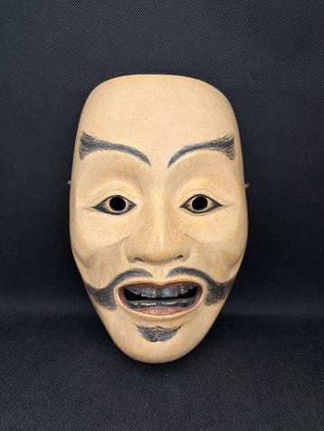 Noh masker - Hout, Artiest: Nagahara Kun Japanse