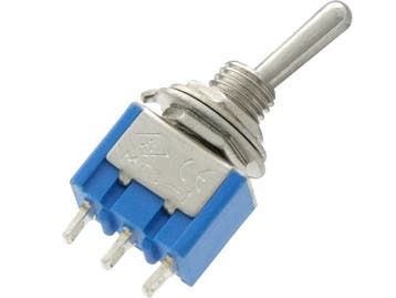 SCHAKELAAR - ‘ON/OFF’ - 250V 3A - BLAUW/ZILVER - 3 polig, Ophalen of Verzenden, Nieuw