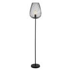 Zwarte moderne vloerlamp metaal, Kitana, met schakelaar, Nieuw, Ophalen of Verzenden, Metaal, Modern