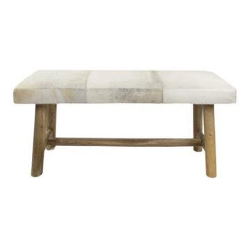 bank chalet koe grijs 95cm, Verzenden, Nieuw