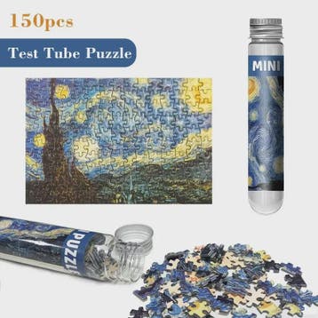 150-delige Puzzel in Proefbuis: Van Gogh's Sterrennacht - Un, Verzenden, Nieuw