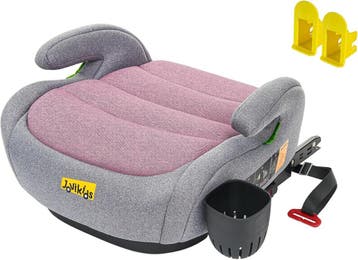 Zitverhoger isofix - Stoelverhoger auto - 6-12 jaar - Roze -, Verzenden, Zo goed als nieuw
