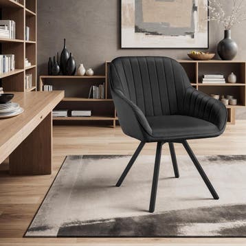 Draaibare fluwelen stoel Snug, gestoffeerd, Huis en Inrichting, Stoelen, Verzenden, Nieuw