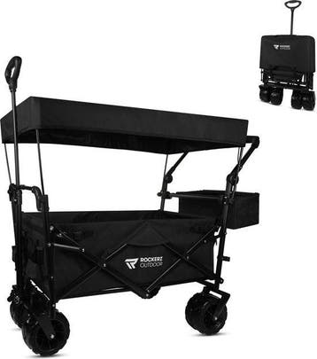 Rockerz Bolderkar met Dak 120L - Zwart, Verzenden, Nieuw