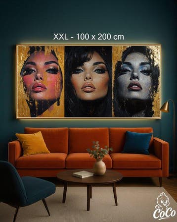 CoCo - Triptych of Muses - XXL, Antiek en Kunst