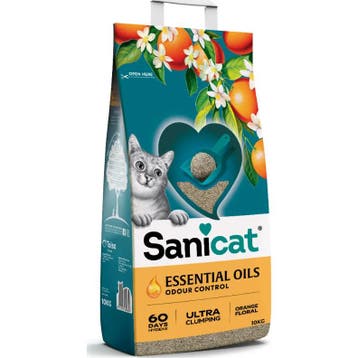 Sanicat Essential Oils Ultra Cream Kattenbakvulling Orang..., Verzenden, Nieuw