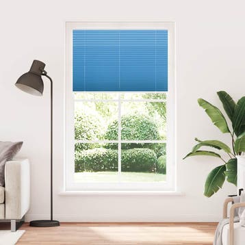 vidaXL Plissé rolgordijn 120x200cm stofbreedte 119,4cm, Huis en Inrichting, Verzenden, Nieuw, Blauw