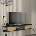 TV meubel Nyskiri zwevend 150x35x19 cm antraciet en eikenkle, Verzenden, Nieuw