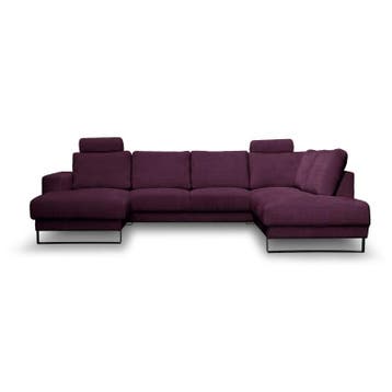 U-Bank Baarlo - u-banken - Paars, Nieuw, 150 cm of meer, Stof, 300 cm of meer