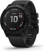 Garmin Fenix 6X Pro 51 mm zwart met een zwarte siliconen, Verzenden, Gebruikt