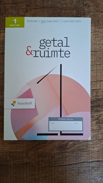 Getal  Ruimte 13e ed havo vwo 1 FLEX leerboek  9789001304744, Boeken, Verzenden, Zo goed als nieuw