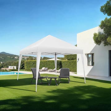Tuinpaviljoen Linosa opvouwbaar 3x3m - wit, Verzenden, Nieuw
