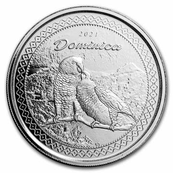 EC8 - Dominica Sisserou Parrot 1 oz 2021 (25.000 oplage), Verzenden, Zuid-Amerika, Losse munt, Zilver