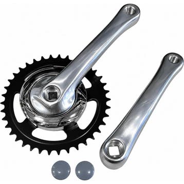Falkx Crankstel 38T - Aluminium - Zilver - 170 mm - Spiel..., Ophalen of Verzenden, Nieuw, Crankstel of Pedalen