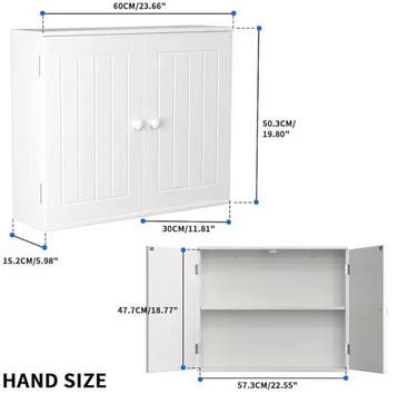 Opbergkast voor Keuken/Badkamer met Deuren 60×15×50, Huis en Inrichting, Keuken | Keukenelementen, Verzenden, Nieuw
