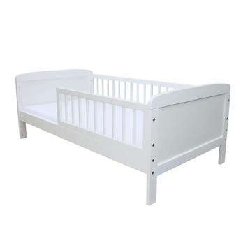 Veilig Peuterbed Wit | Massief Hout | Beste Prijs, Kinderen en Baby's, Kinderkamer | Bedden, Nieuw, 70 tot 85 cm, Ophalen of Verzenden