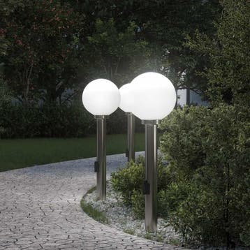 vidaXL Bolderverlichting met stopcontact 3 stuks 80 cm RVS, Verzenden, Nieuw