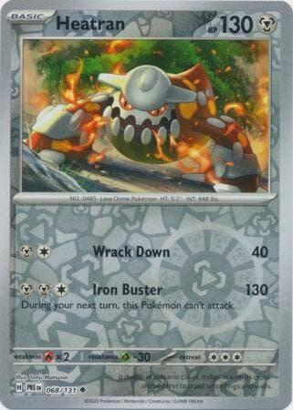 Heatran 068/131 reverse holo Prismatic Evolutions, Ophalen of Verzenden, Nieuw, Losse kaart, Foil