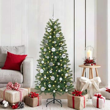 vidaXL Kerstbal Set 61 st 150 LEDs Warmwit Ø 6 cm, Diversen, Kerst, Verzenden, Nieuw
