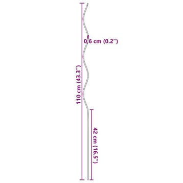 vidaXL Plantenstok spiraal 110 cm gegalvaniseerd staal 20 st, Verzenden, Nieuw, Metaal