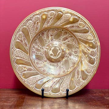 Ulisse Cantagalli - Schotel - Maiolica met gouden lustre in