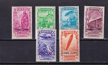 Spanje - Cabo Juby, Guinea, Ifni, Tanger - 1943 -, Gestempeld