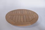 Tafelblad teakhout rond 70 cm en 3 cm dik - teak tafelbladen, Ophalen of Verzenden, Nieuw in verpakking, Meubilair