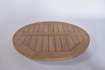Tafelblad teakhout rond 70 cm en 3 cm dik - teak tafelbladen, Ophalen of Verzenden, Nieuw in verpakking, Meubilair