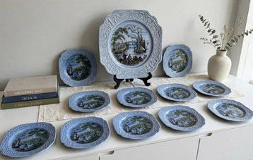 Royal Staffordshire-john Rogers - Tafelservies voor 12 (13)