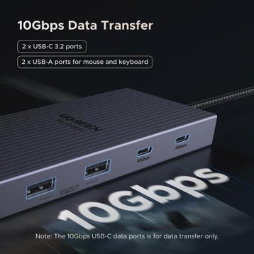 UGREEN 12-in-1 USB-C Docking Station: 2x HDMI 4K@120Hz, 10Gb, Verzenden, Nieuw