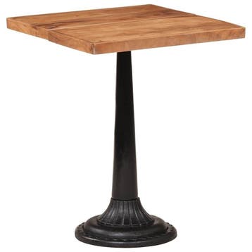 Bistrotafel 60x60cm Acaciahout | Retourdeal 73% Korting, Huis en Inrichting, Tafels | Eettafels, 50 tot 100 cm, Vierkant, Industrieel