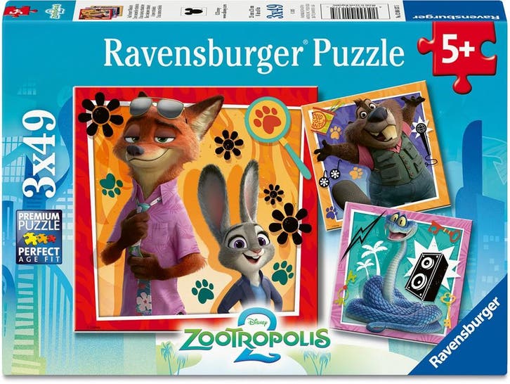 Zootopia 2 Puzzel (3 x 49 stukjes) | Ravensburger - Puzzels, Kinderen en Baby's, Speelgoed | Kinderpuzzels, Nieuw, Verzenden