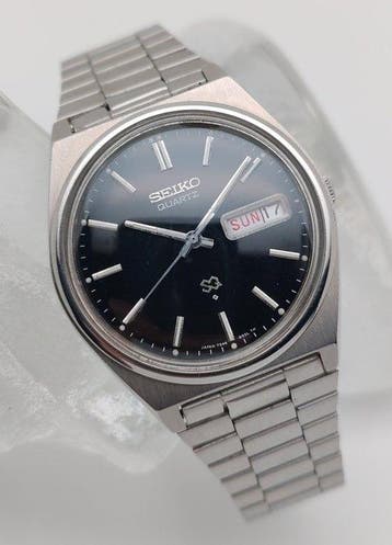 Seiko - SQ - Black Dial - Integrated - Zonder minimumprijs -
