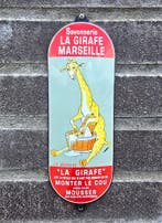Emaille deurpost Savonnerie La Girafe Marseille, Verzenden, Nieuw
