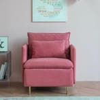 Nieuw: Roze stoel woonkamer – Modern Design met Kussens, Huis en Inrichting, Stoelen, Verzenden, Nieuw, Hout