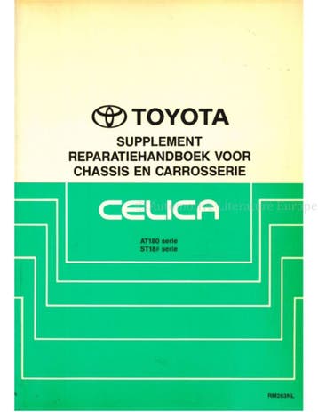 1992 TOYOTA CELICA CHASSIS & CARROSSERIE (SUPPLEMENT)
