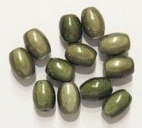 10 x 3D miraclekraal, ovaal olijf-groen 11 x 8 mm gat c.a..., Ophalen of Verzenden, Nieuw, Kraal