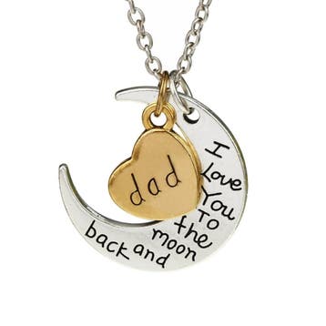 Fako Bijoux - Ketting - Dad, I Love You To The Moon And Back, Verzenden, Nieuw