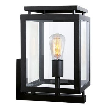 De Vecht Muurlamp Zwart met Lichtsensor LED, Verzenden, Nieuw