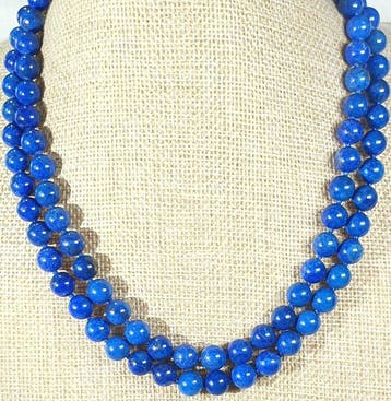 NATUURLIGE lapis lazuli uit Afghanistan - Zilver 925 -