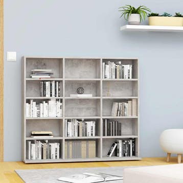 vidaXL Cd-kast 100x23x89,5 cm bewerkt hout betongrijs, Verzenden, Nieuw