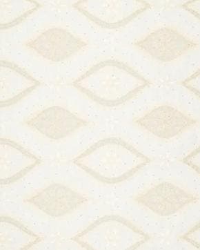Katoen Geborduurd Structuur Ovaal Off White, Hobby en Vrije tijd, Nieuw, Wit