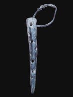 Viking periode Bronze Extreem Rare Whistle Hanger