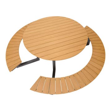 Picknicktafel  Arezzo  Aluminium  Rond  Lesli Living, Tuin en Terras, Verzenden, Nieuw
